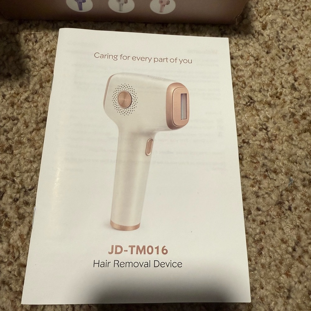 White and Gold Hair Removal Device